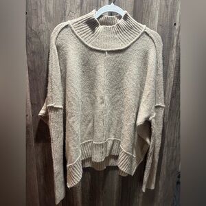 Maeve by Anthropology Cozy Cream Sweater Womens med EUC